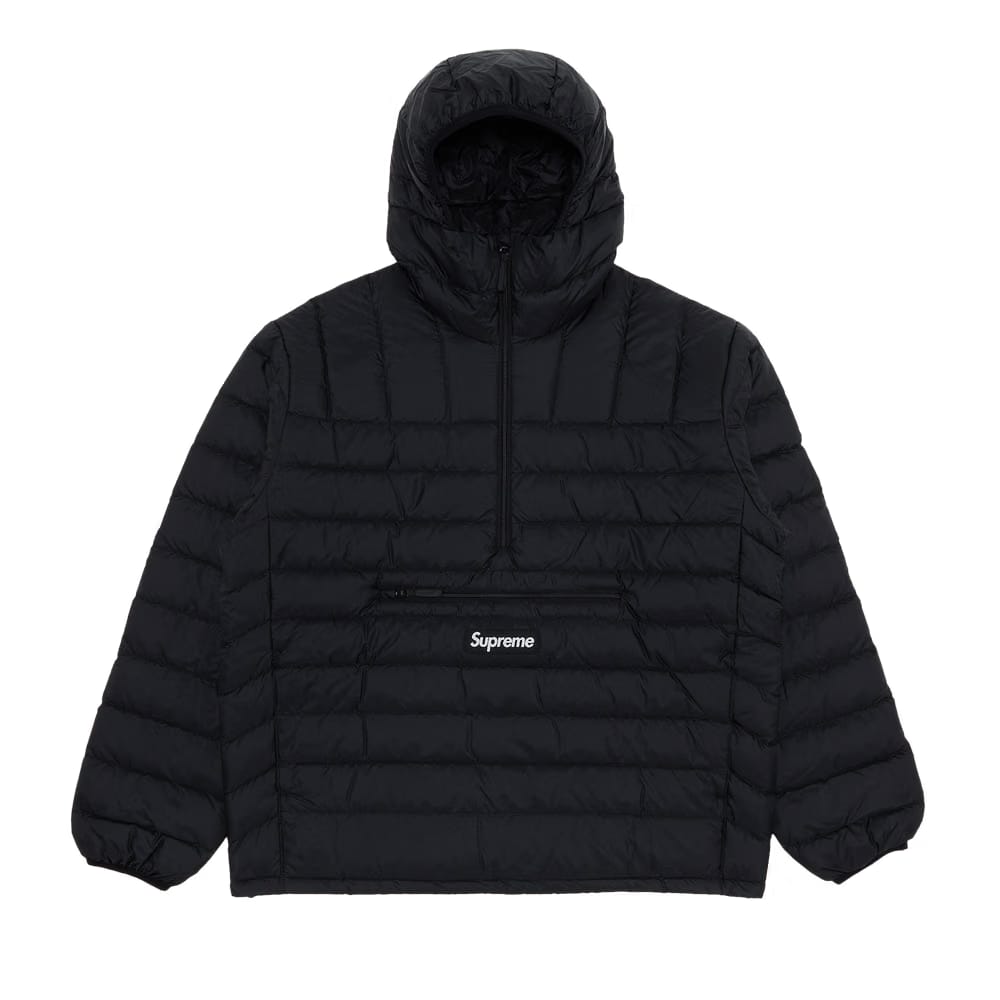 Supreme Micro Down Half Zip Hooded Pullover Black
