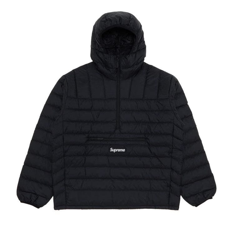 Supreme Micro Down Half Zip Hooded Pullover Black