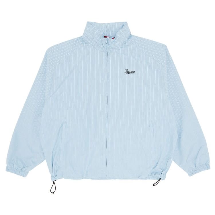 Supreme Reflective Pinstripe Track Jacket Light Blue