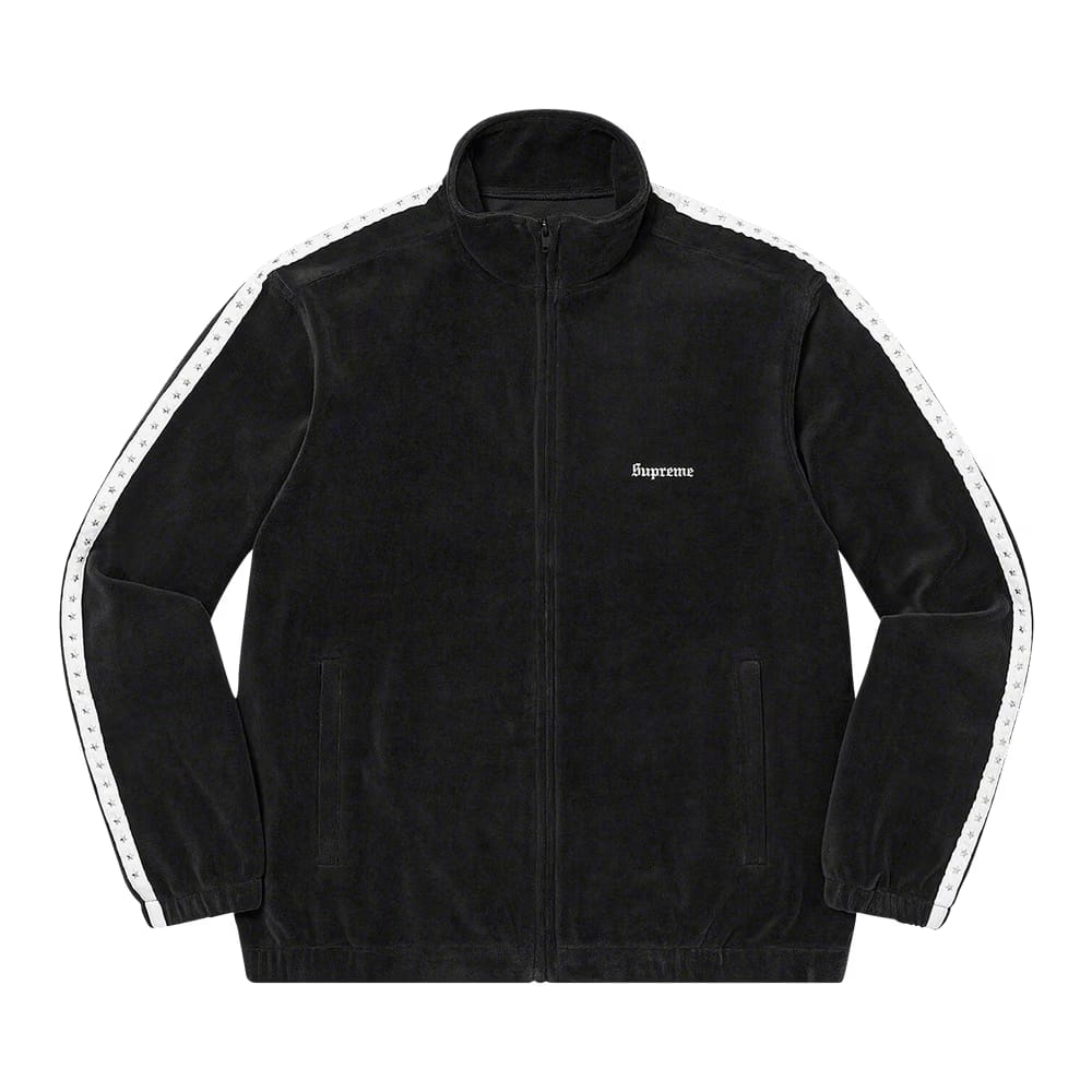 Supreme Studded Velour Track Jacket Black