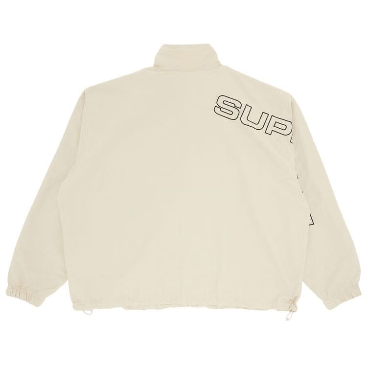 Supreme Spellout Embroidered Track Jacket Sand