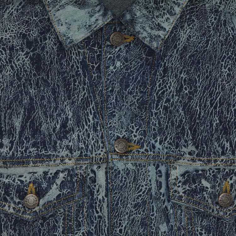 Supreme Crackle Denim Trucker Jacket Blue