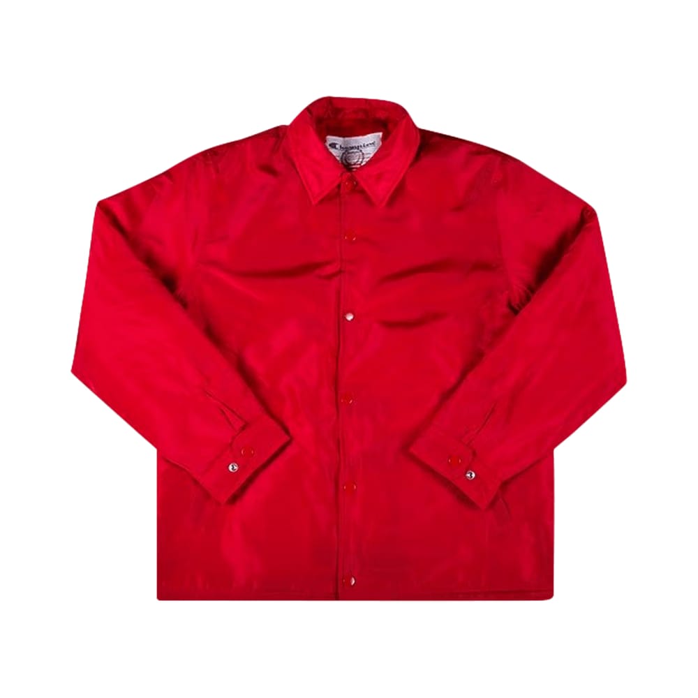 Supreme x Champion Label Coaches Jacket Red