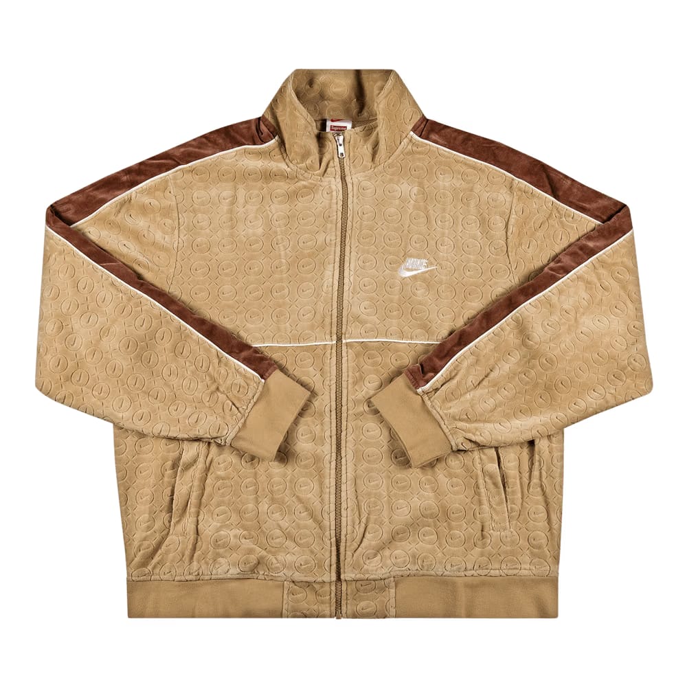 Supreme x Nike Velour Track Jacket Tan