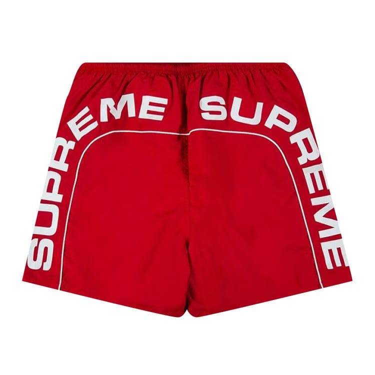 Supreme Arc Logo Water Shorts Red