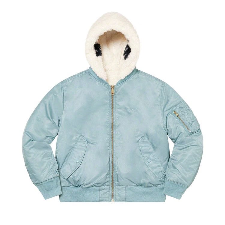 Supreme Faux Fur Reversible MA-1 Light Blue