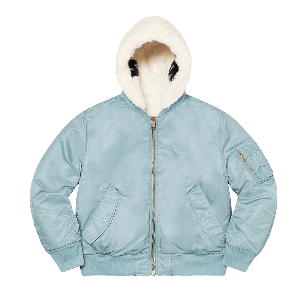 Supreme Faux Fur Reversible MA-1 Light Blue
