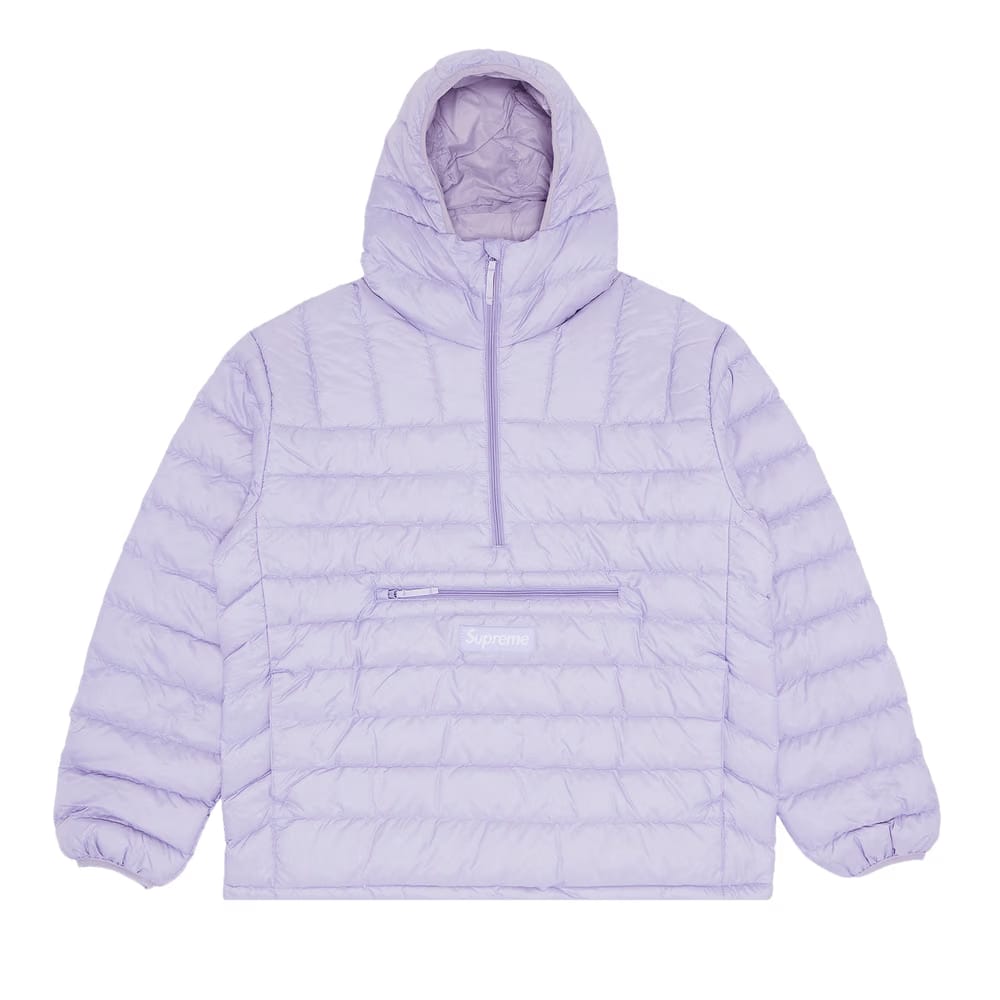 Supreme Micro Down Half Zip Hooded Pullover Lilac