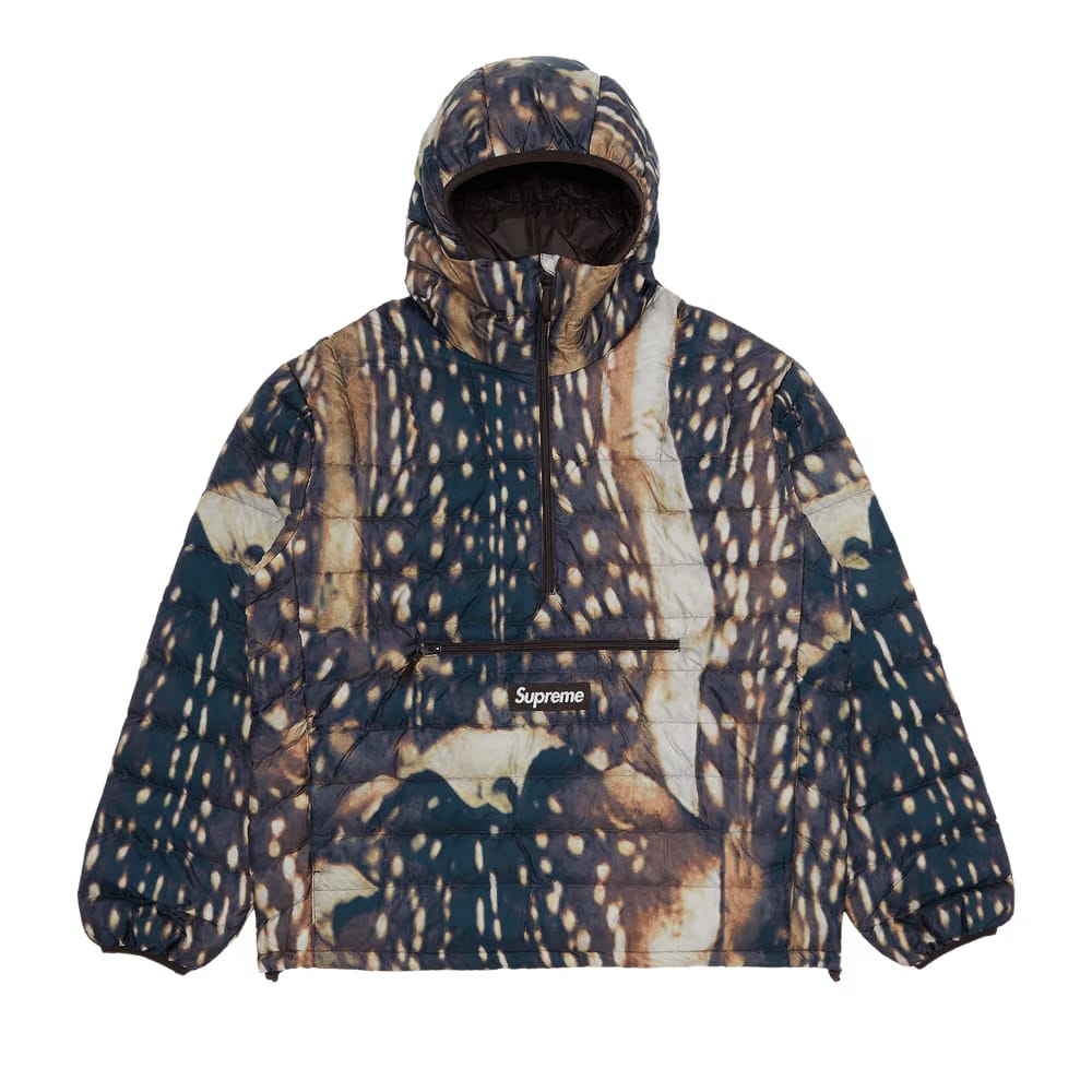 Supreme Micro Down Half Zip Hooded Pullover Deer