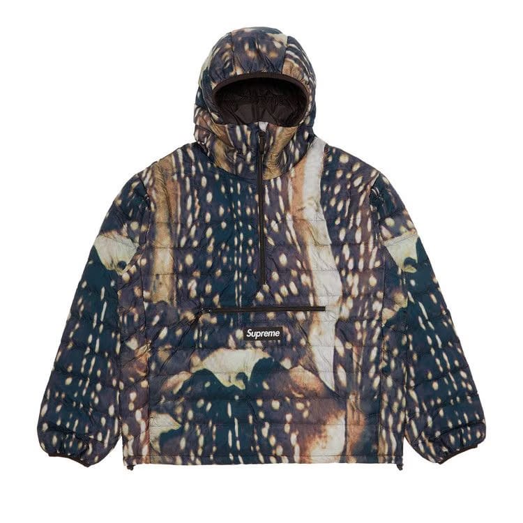 Supreme Micro Down Half Zip Hooded Pullover Deer