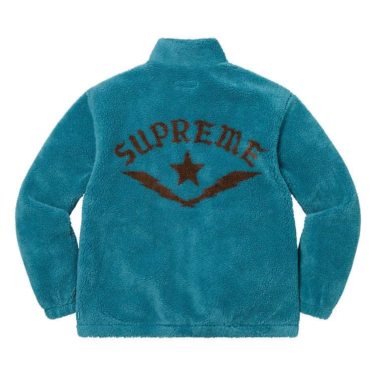 Supreme Star Fleece Jacket Teal