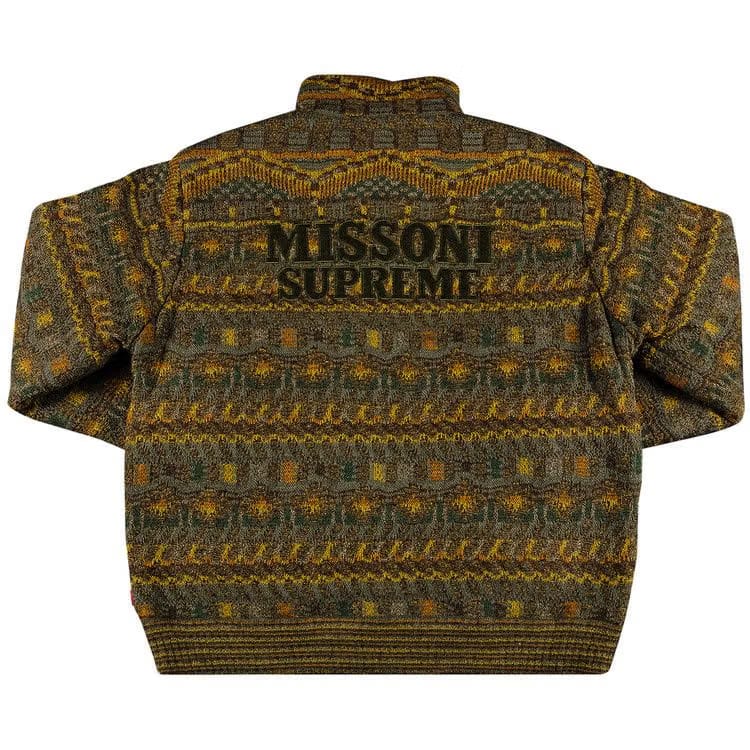 Supreme x Missoni Reversible Knit Jacket Olive