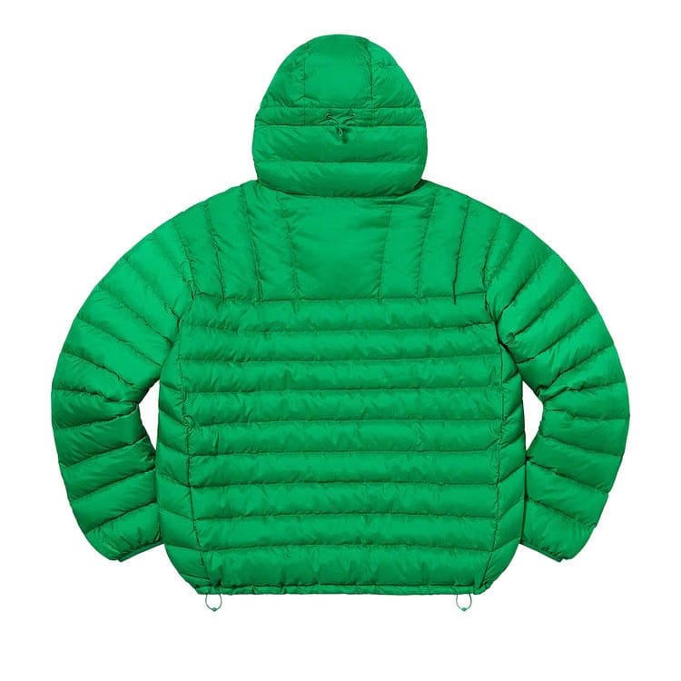 Supreme Micro Down Half Zip Hooded Pullover Green