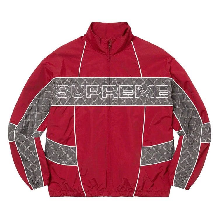 Supreme Jacquard Panel Track Jacket Red