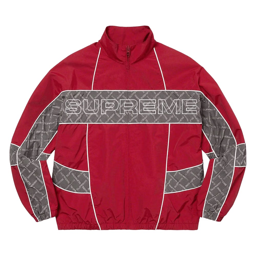 Supreme Jacquard Panel Track Jacket Red