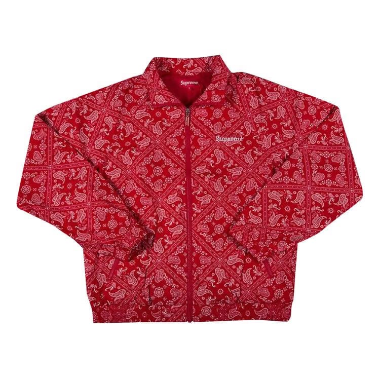 Supreme Bandana Track Jacket Red