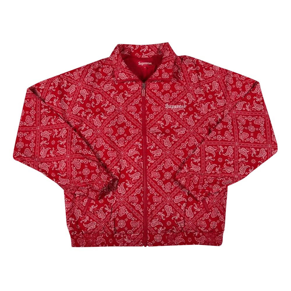 Supreme Bandana Track Jacket Red