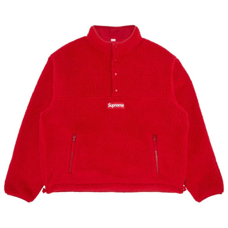 Supreme Polartec Shearling Reversible Pullover Red