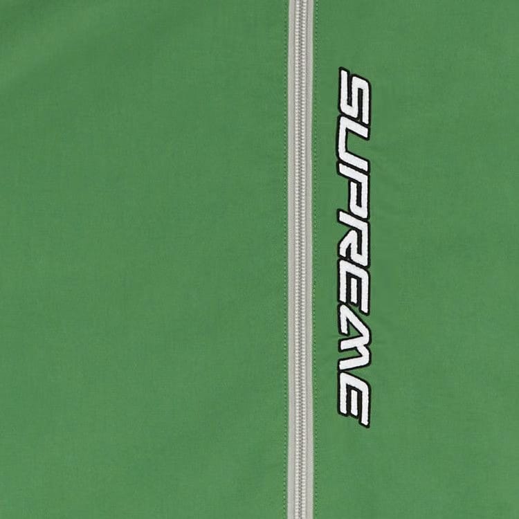 Supreme Contrast Zip Track Jacket Green