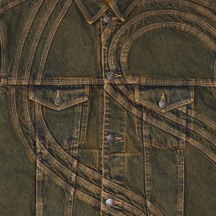 Supreme S Logo Denim Trucker Jacket Dirty