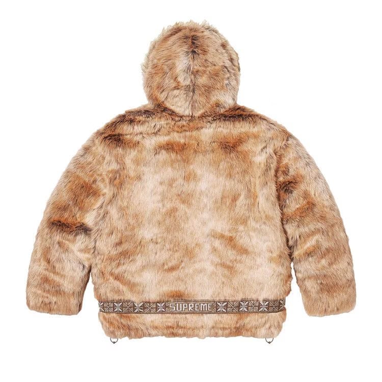Supreme Faux Fur Parka Brown