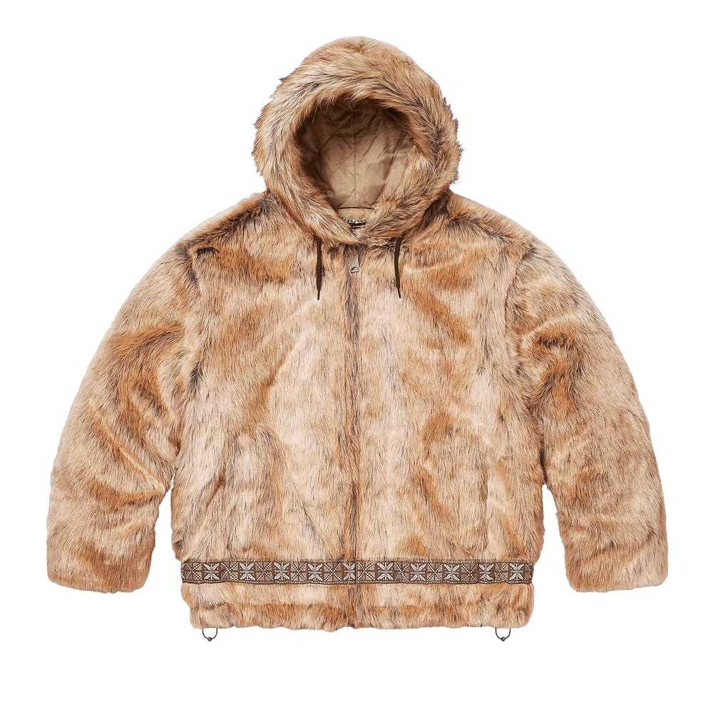 Supreme Faux Fur Parka Brown