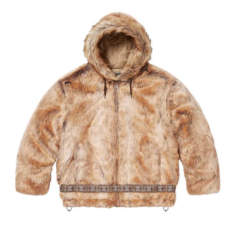 Supreme Faux Fur Parka Brown