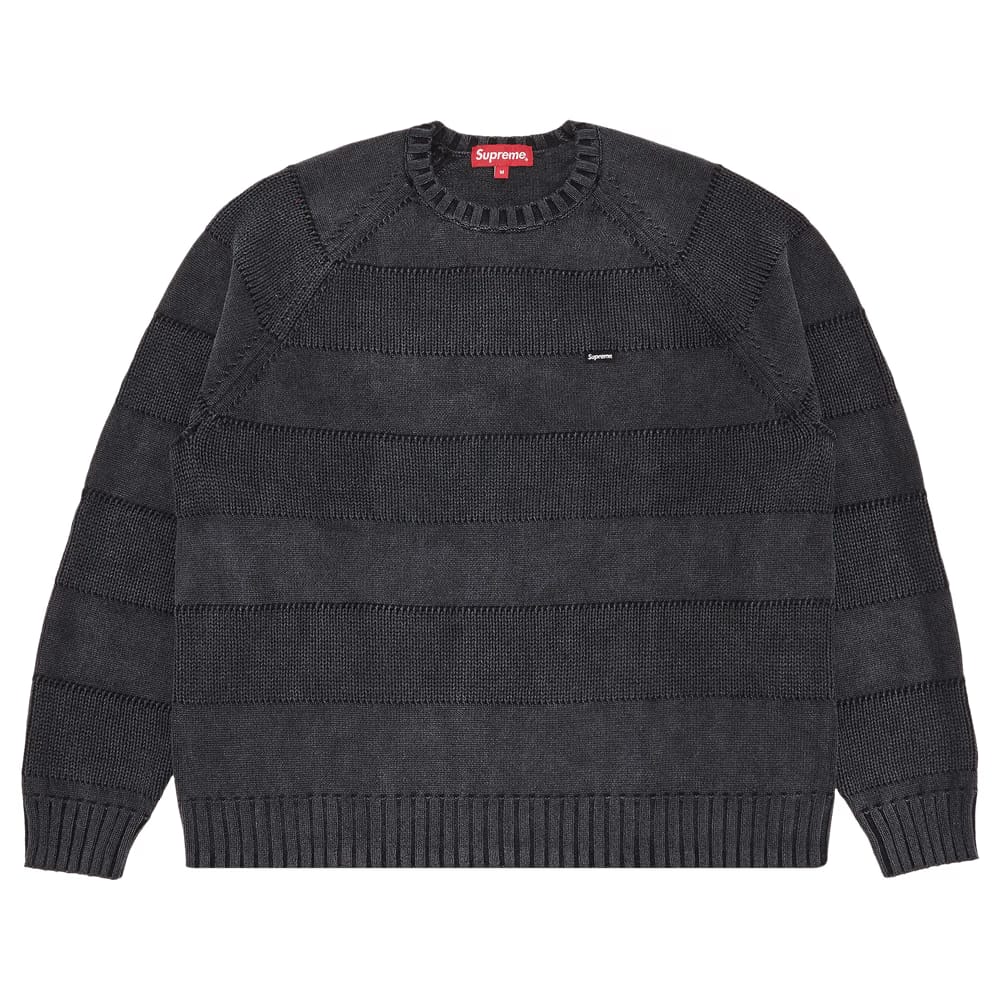 Supreme Small Box Stripe Sweater Black