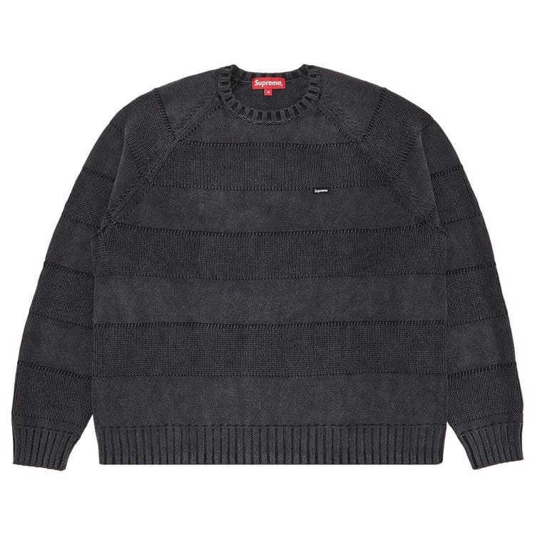 Supreme Small Box Stripe Sweater Black