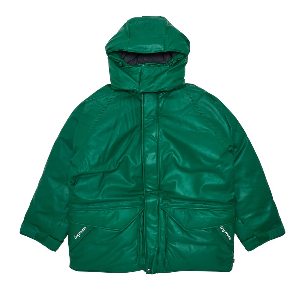 Supreme GORE-TEX Leather 700-Fill Down Parka Green