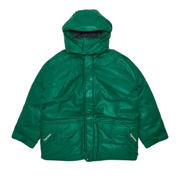 Supreme GORE-TEX Leather 700-Fill Down Parka Green