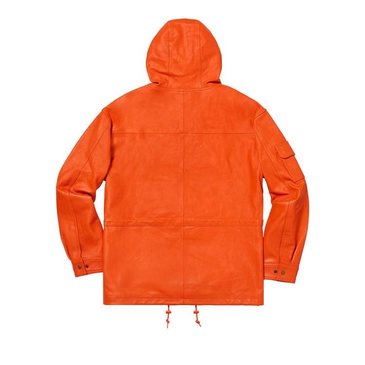 Supreme Leather Anorak Orange
