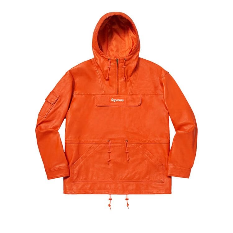 Supreme Leather Anorak Orange