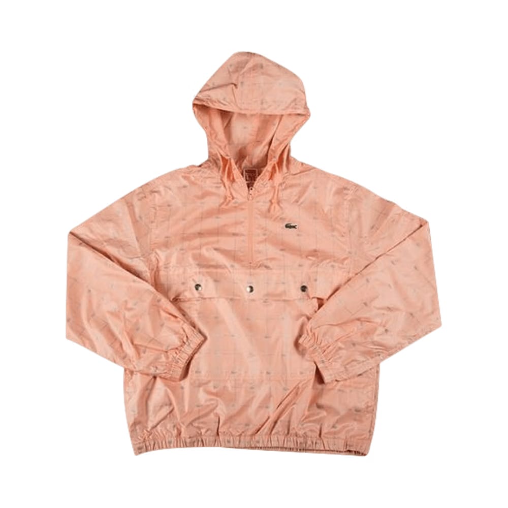 Supreme x Lacoste Reflective Grid Nylon Anorak Peach