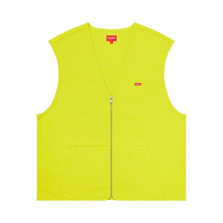 Supreme Zip Up Sweat Vest Acid Green