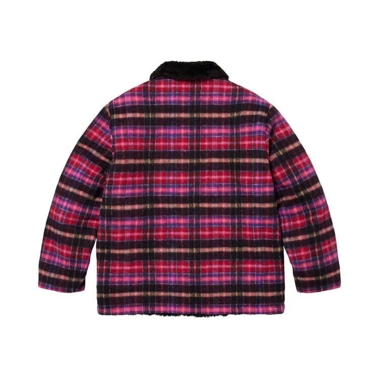 Supreme Plaid Car Coat Pink