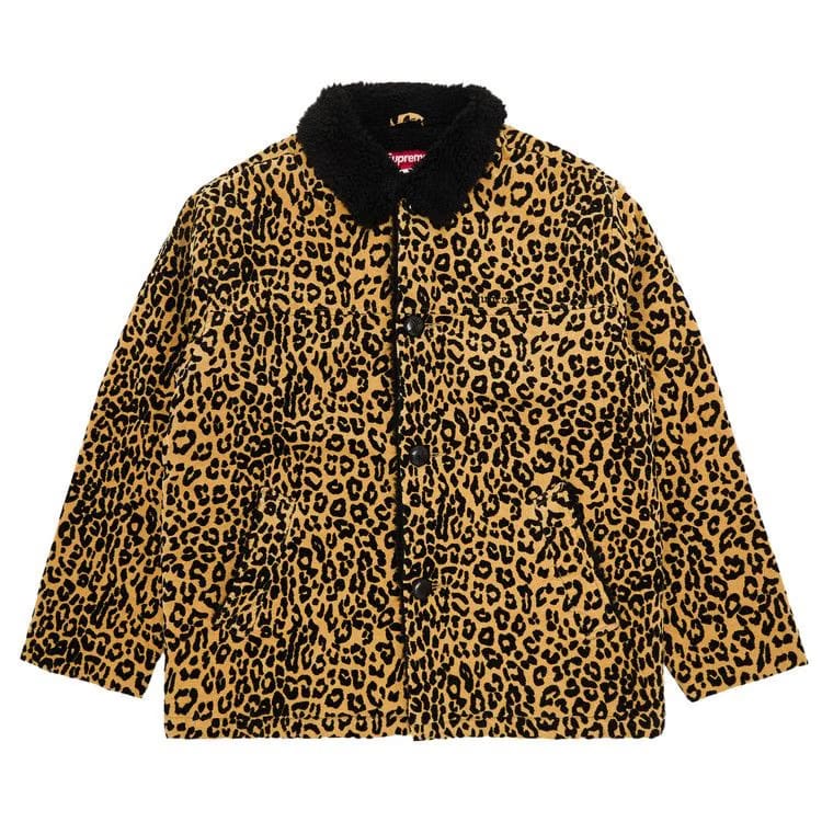 Supreme Kindermann Uncut Corduroy Car Coat Leopard