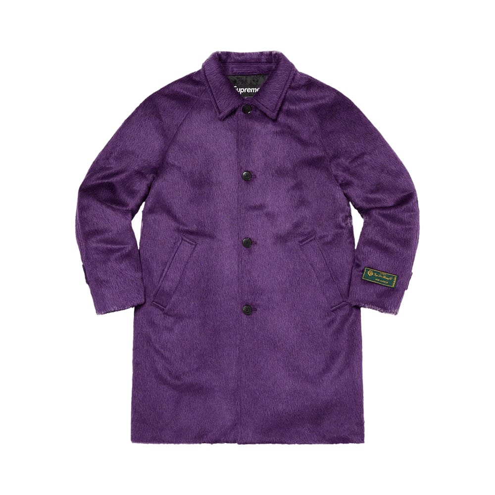 Supreme Alpaca Overcoat Purple