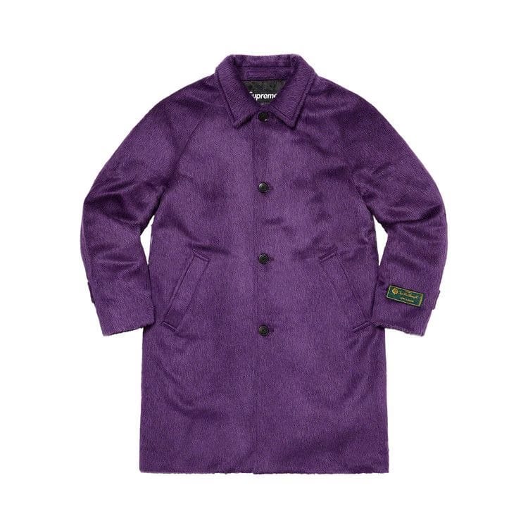 Supreme Alpaca Overcoat Purple