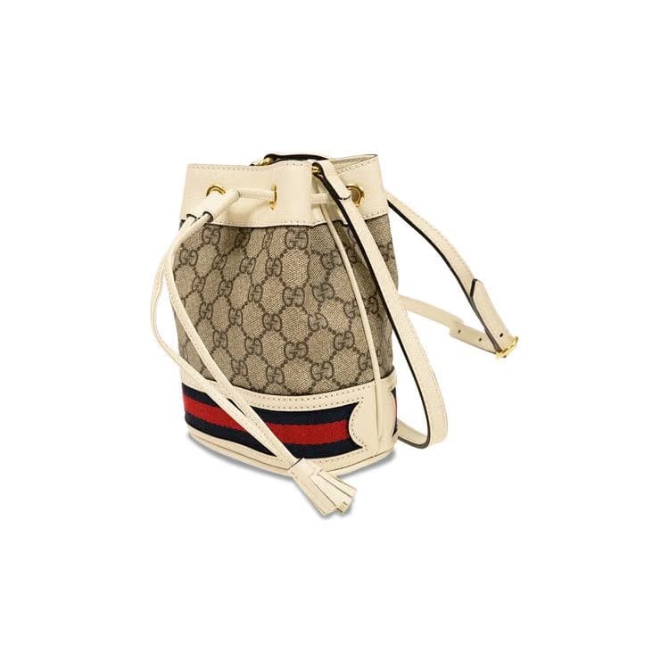 Gucci Ophidia Mini GG Bucket Bag Beige