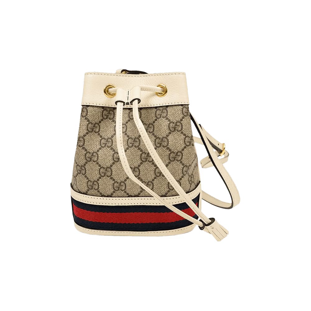 Gucci Ophidia Mini GG Bucket Bag Beige