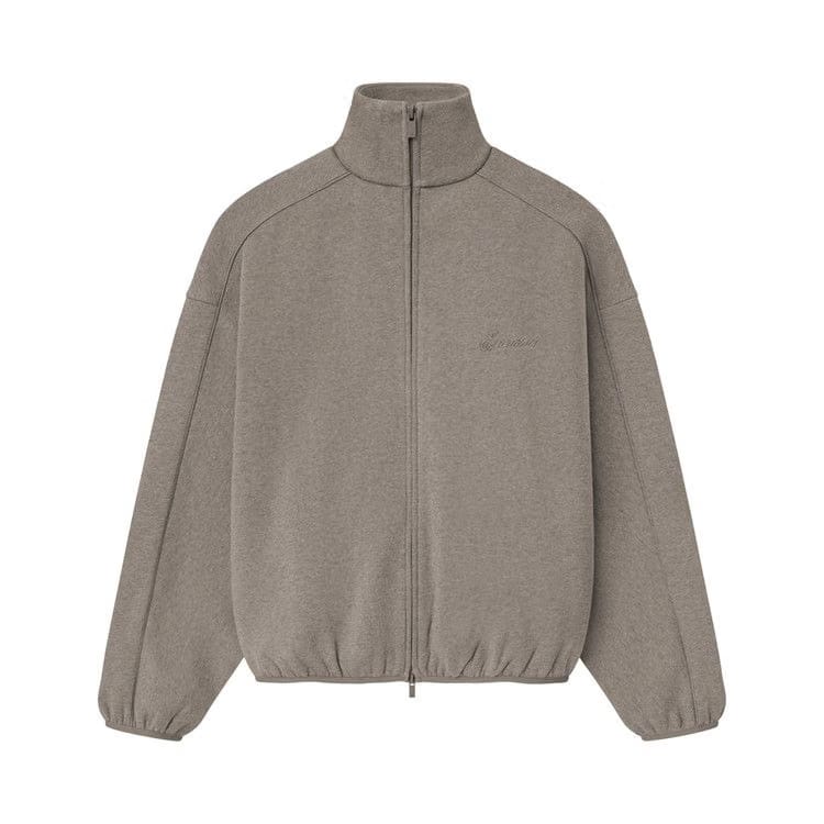 Fear of God Essentials Modern Fleece Track Jacket With Piping Homestead Heather