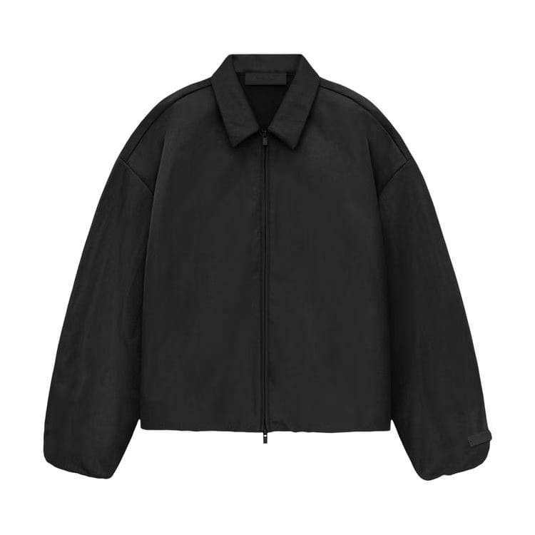 Fear of God Essentials Textured Nylon Trucker Jacket Black