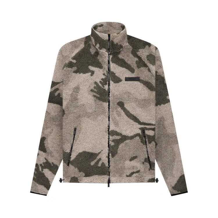 Fear of God Essentials Polar Fleece Full Zip Jacket Camo