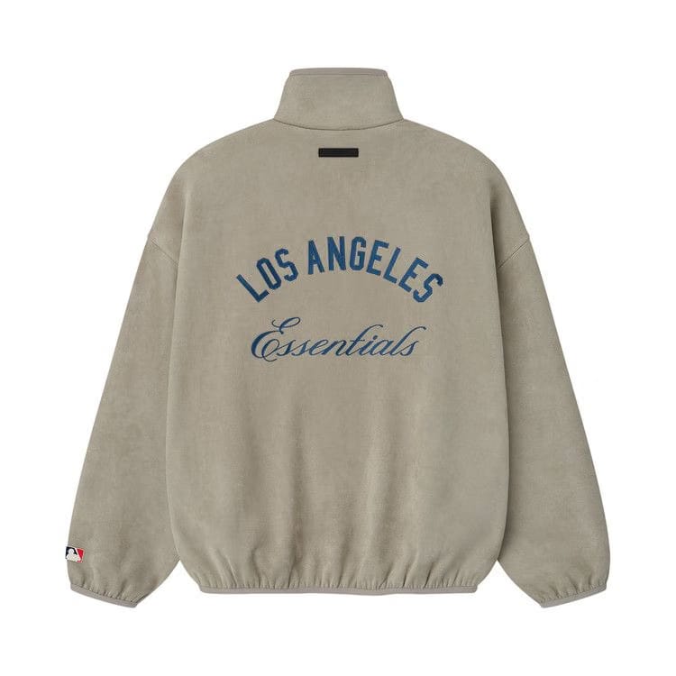 Fear of God Essentials Dodgers Suede Fleece Modern Half Zip Seal