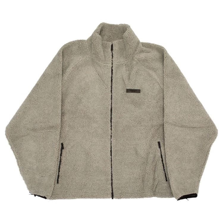 Fear of God Essentials Polar Fleece Full Zip Jacket Dark Oatmeal