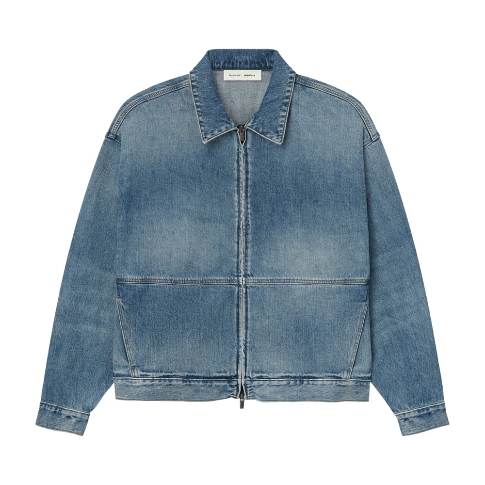 Fear of God Essentials Denim Trucker Jacket Classic Blue