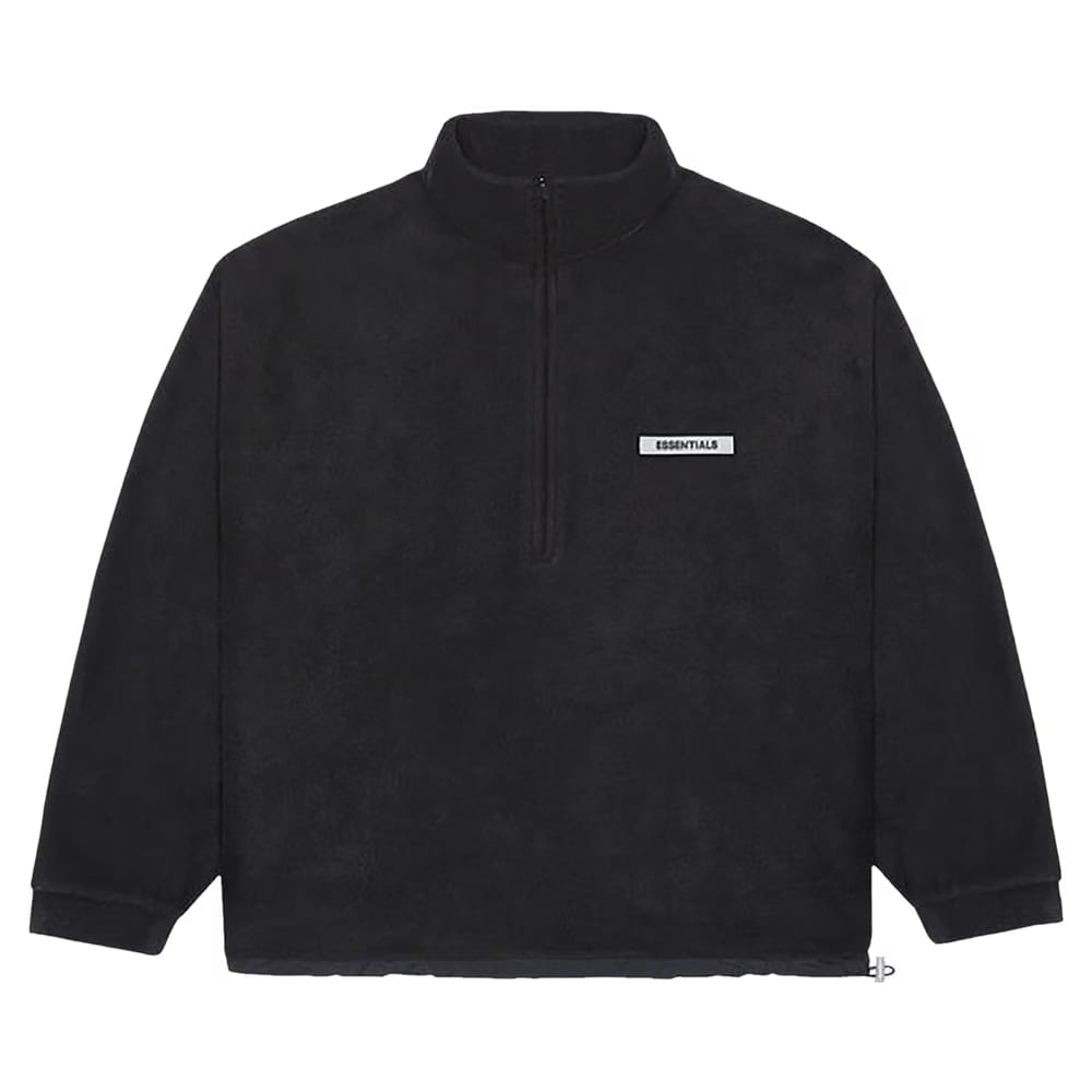 Fear of God Essentials Polar Fleece Half Zip Pullover Black
