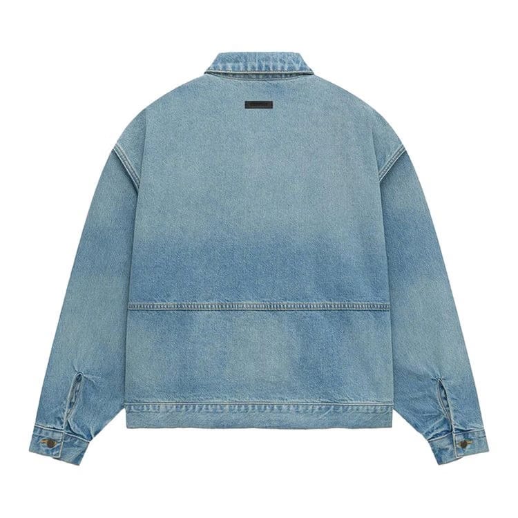 Fear of God Essentials Denim Trucker Jacket Vintage Blue