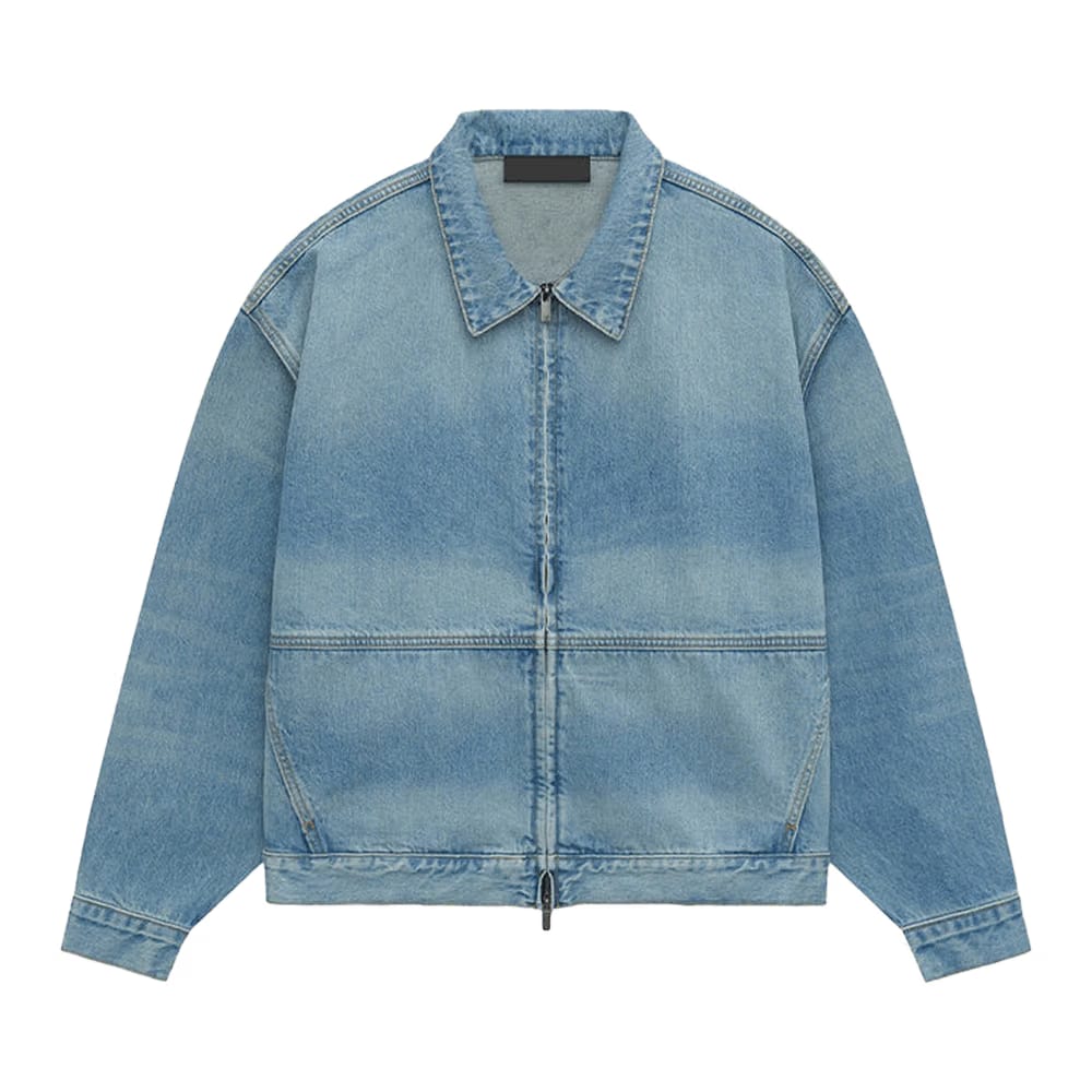 Fear of God Essentials Denim Trucker Jacket Vintage Blue